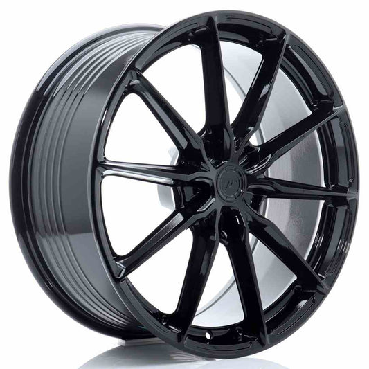 JR37 21x9.5 ET10-58 Custom PCD Glanzend Zwart