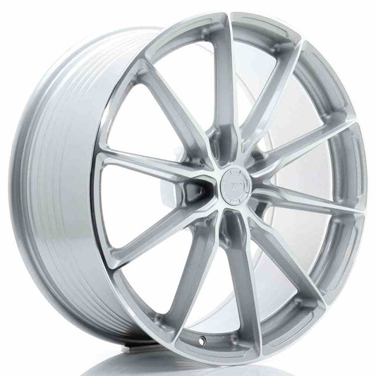 JR37 21x9.5 ET10-58 Aangepaste PCD Zilveren Machinaal Bewerkte Voorkant