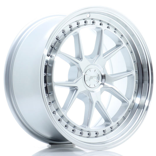JR39 18x8.5 ET15-35 Custom PCD Zilver Bewerkt Gezicht