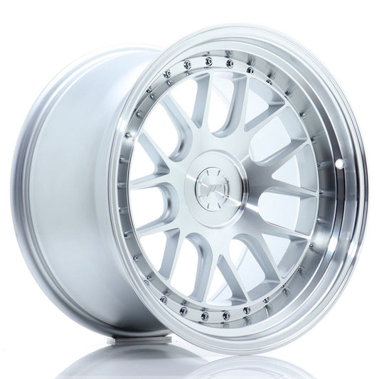 JR40 18x10.5 ET15-22 Custom PCD Zilver Bewerkt Gezicht