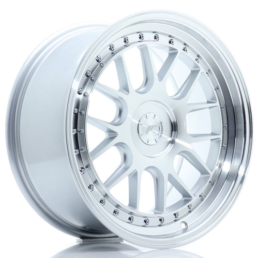 JR40 18x8.5 ET15-35 Custom PCD Zilver Bewerkt Gezicht