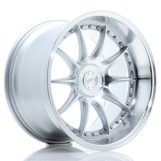 JR41 18x10.5 ET15-25 Custom PCD Zilver Bewerkt Gezicht