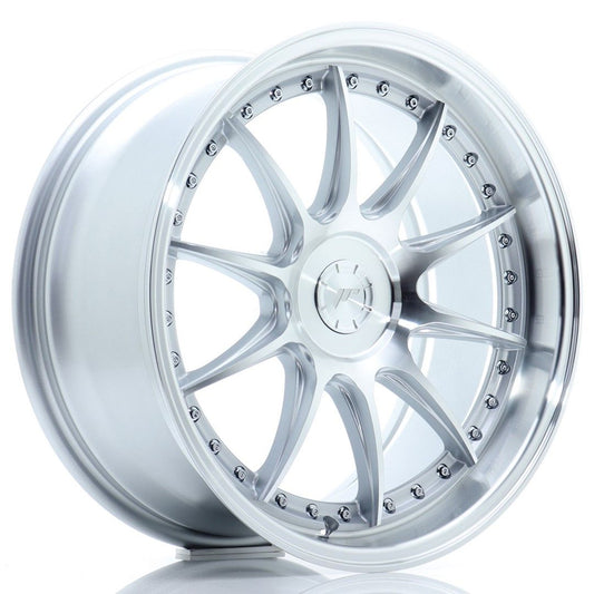 JR41 18x8.5 ET15-35 Custom PCD Zilver Bewerkt Gezicht