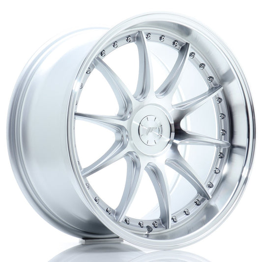 JR41 19x9.5 ET12-22 Custom PCD Zilver Bewerkt Gezicht