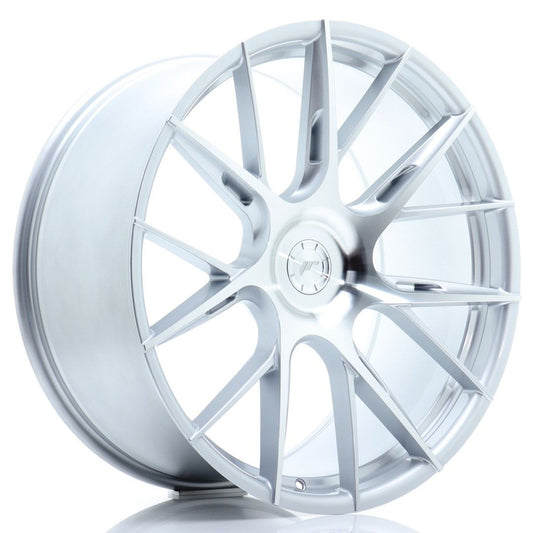 JR42 22x10.5 ET20-40 Custom PCD Zilver Bewerkt Gezicht