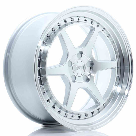JR43 18x8.5 ET15-35 Custom PCD Zilver Bewerkt Gezicht