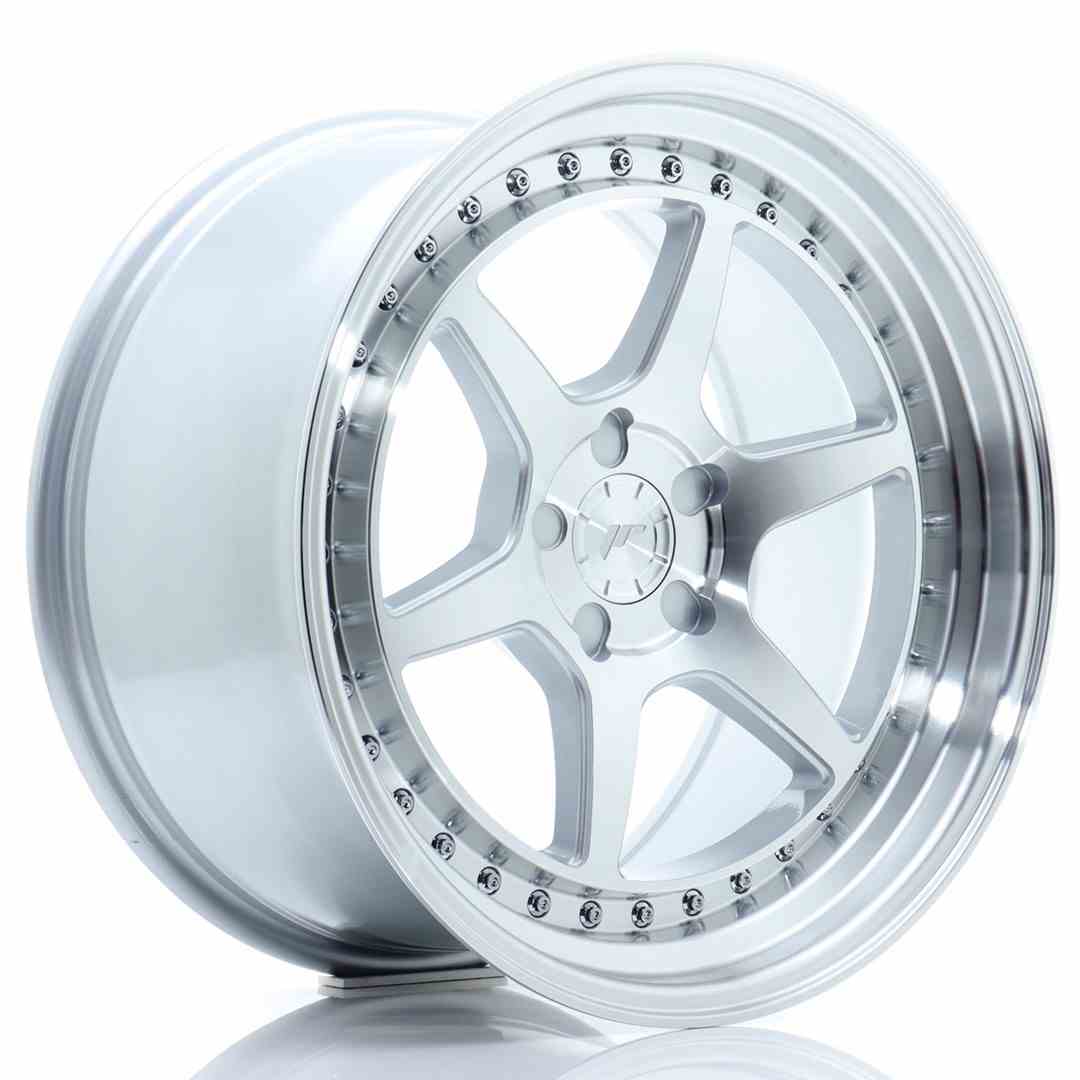 JR43 18x9.5 ET15-35 Custom PCD Silver Machined Face