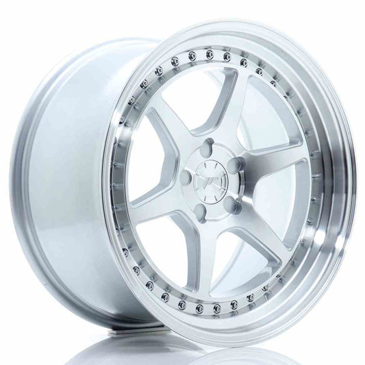 JR43 18x9.5 ET15-35 Custom PCD Zilver Bewerkt Gezicht