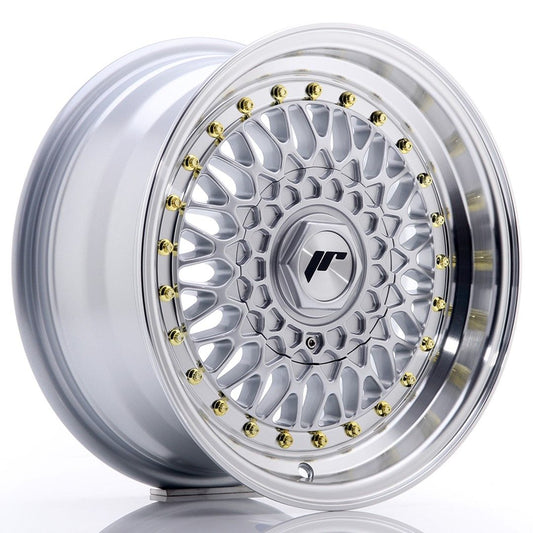 JR9 15x7 ET20 4x100, 4x108 lèvre usinée argent