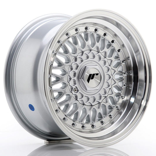 JR9 15x8 ET20 4x100, 4x108 lèvre usinée argent