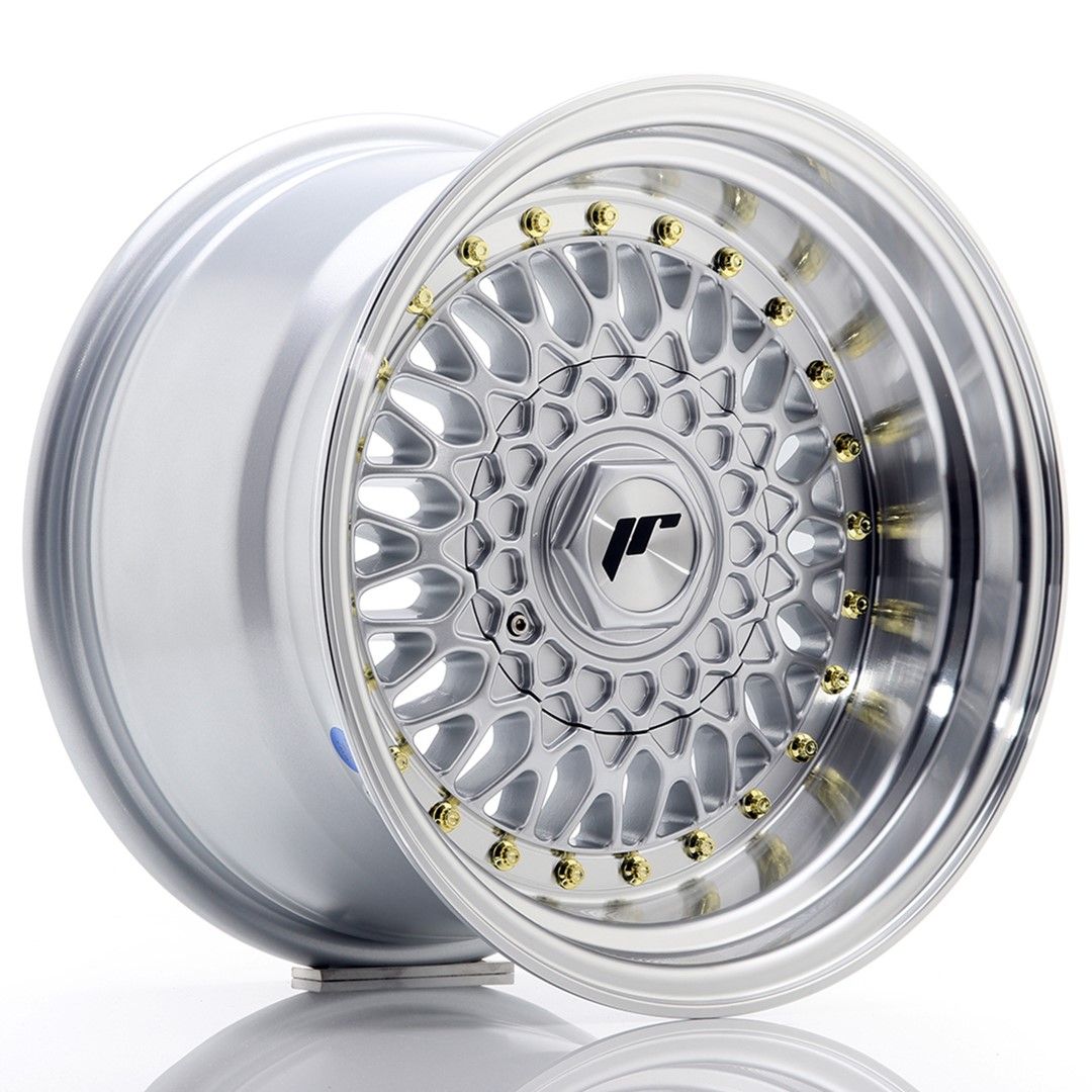 JR9 15x9 ET10 4x100, 4x108 lèvre usinée argent