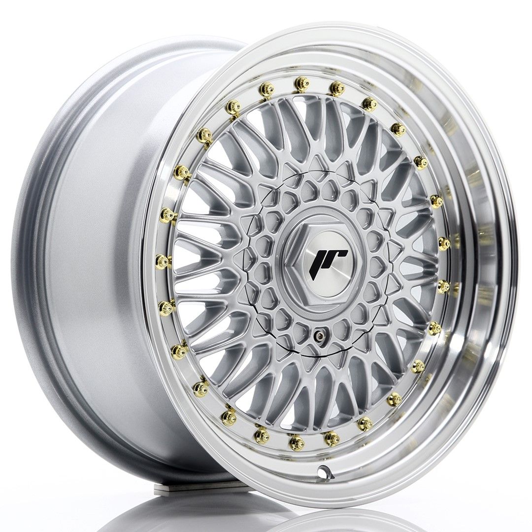 JR9 16x7.5 ET25 4x100, 4x108 lèvre usinée argent