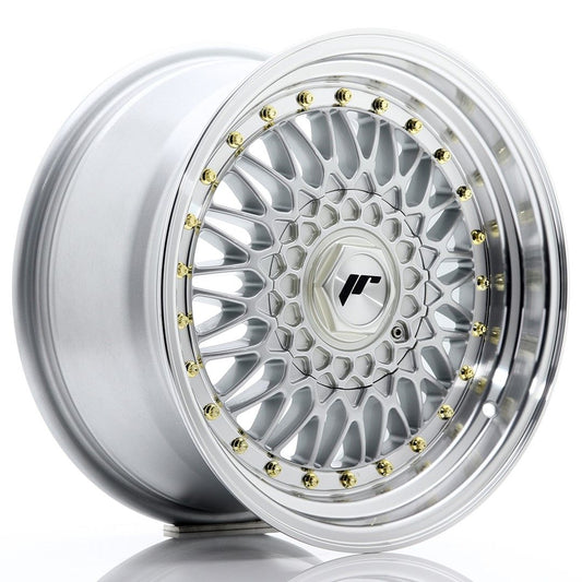 JR9 16x8 ET25 4x100, 4x108 lèvre usinée argent