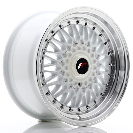 JR9 16x8 ET25 4x100, 4x108 lèvre usinée blanche