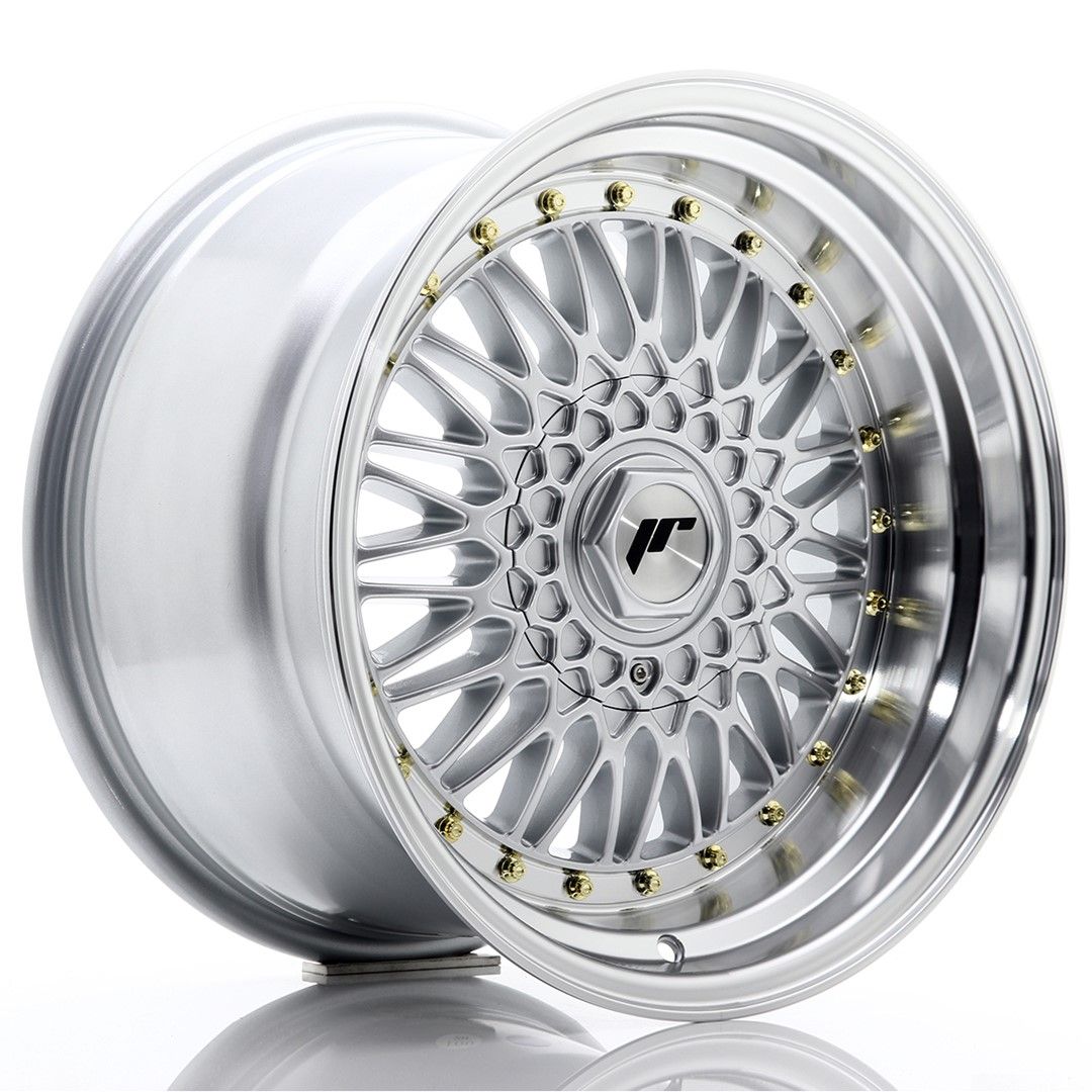 JR9 17x10 ET20 5x112, 5x120 lèvre usinée argent