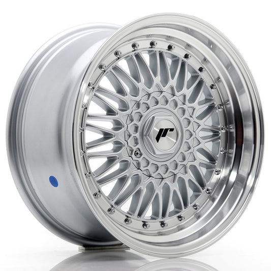 JR9 17x8.5 ET20-35 Aangepaste PCD Zilveren Bewerkte Lip