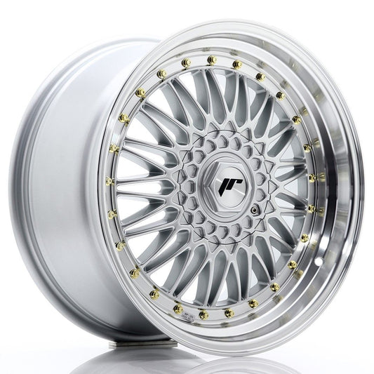 JR9 18x9 ET40 5x112, 5x114.3 lèvre usinée argent