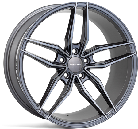 V-FS37 19x8.5 ET42 5x112 Graphite Smoke Machined