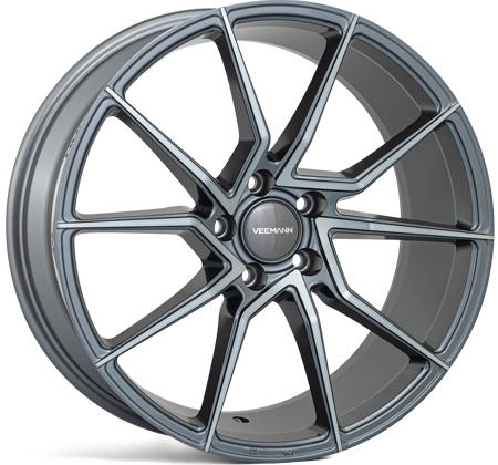 V-FS52 20x10 ET43 5x120 Graphite Smoke Machined